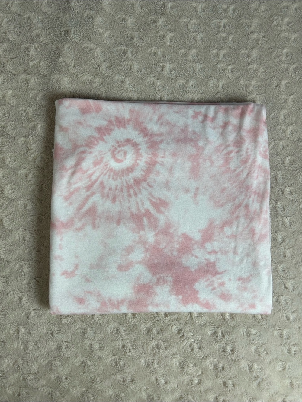 Toby Pink White Tie Dye Baby Swaddle Blanket Stretchy Thin